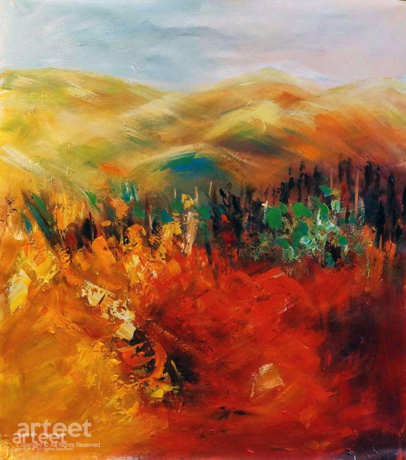 Abstract Mountain Landscape Paintings at Cheap Price | Online Gallery