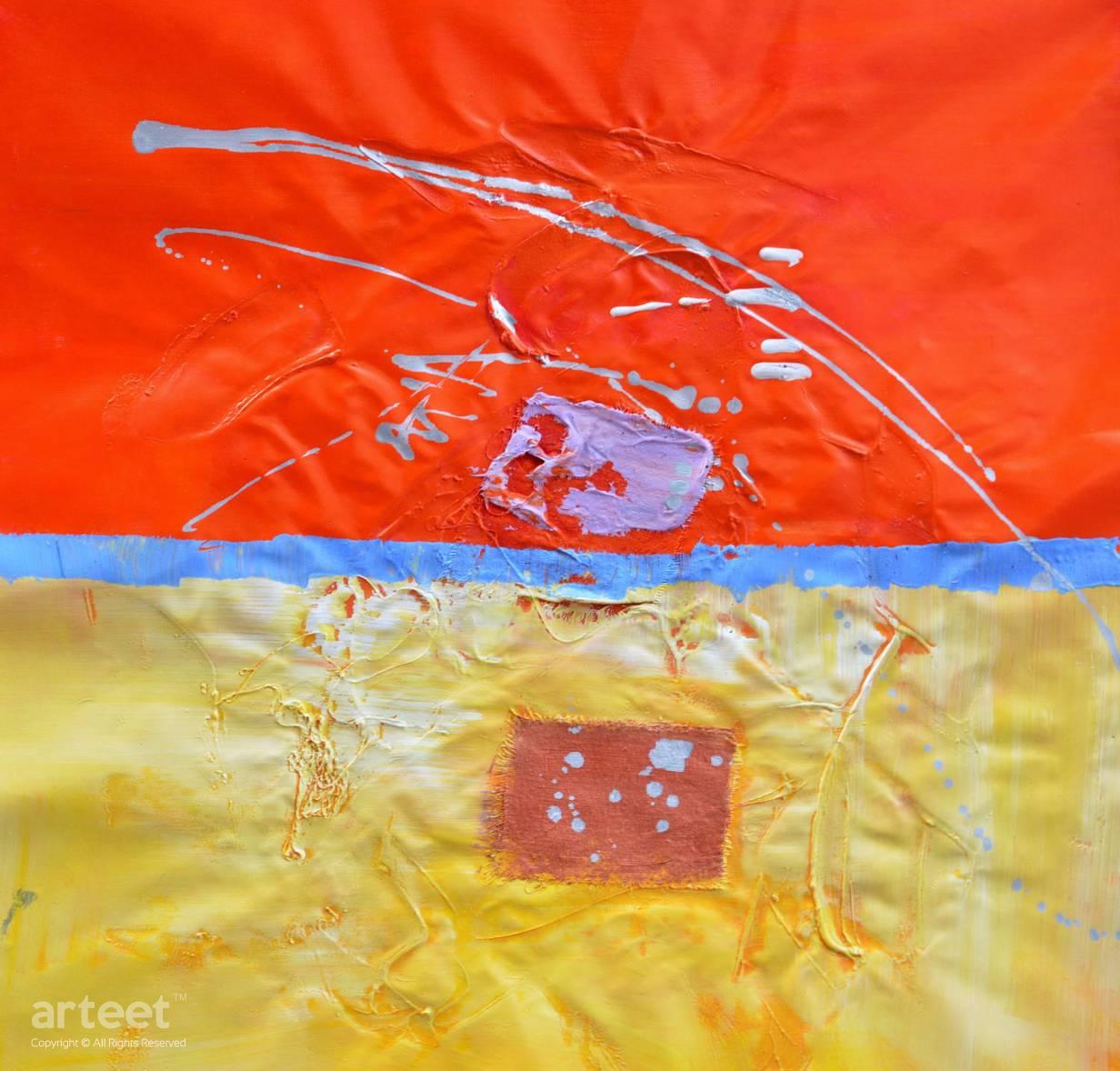 Dont Step Over the Blue Line - Abstract / Arteet
