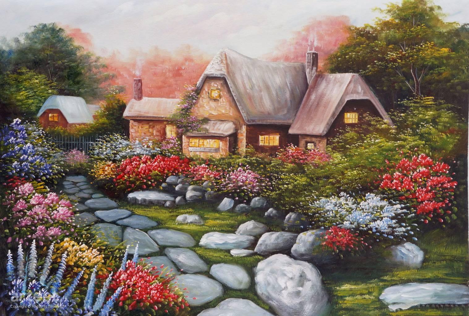 Evergreen Garden Art Paintings for Sale, Online Gallery
