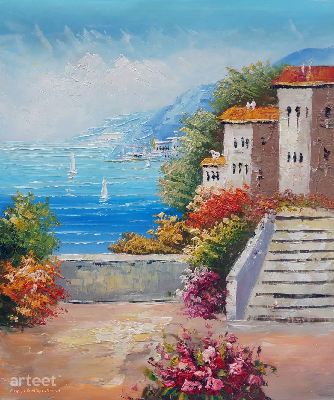 Mediterranean Seascape Art Paintings for Sale, Online Gallery