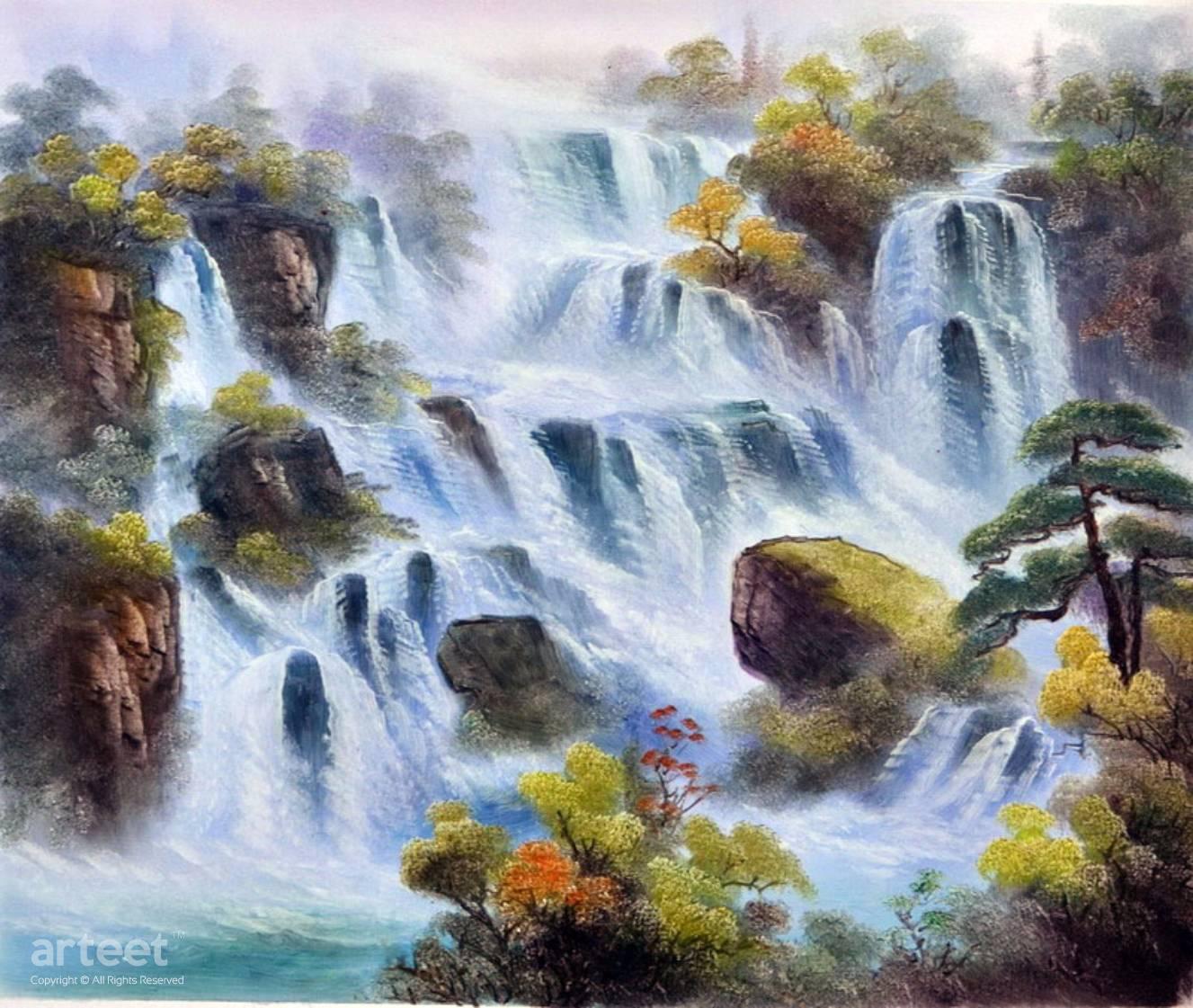 Springtime Cascade Art Paintings For Sale Online Gallery