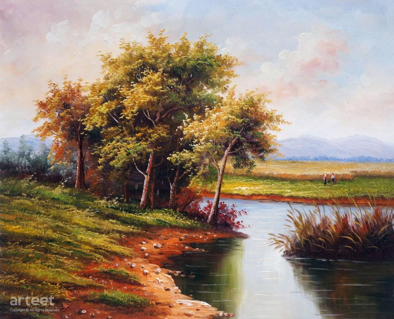 River Bank Painting