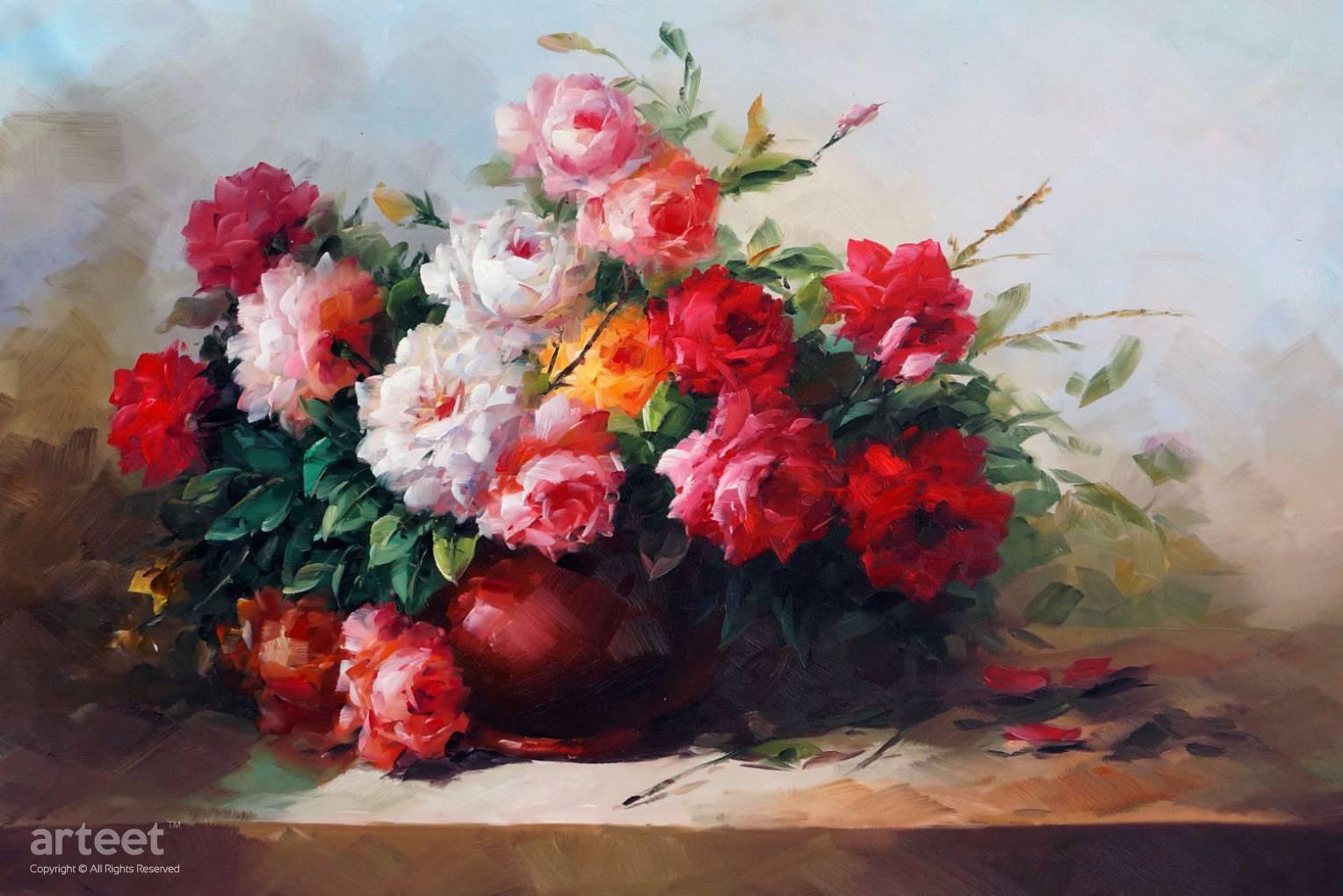 Vaso Di Rose Rosse - Flowers & plants / Arteet